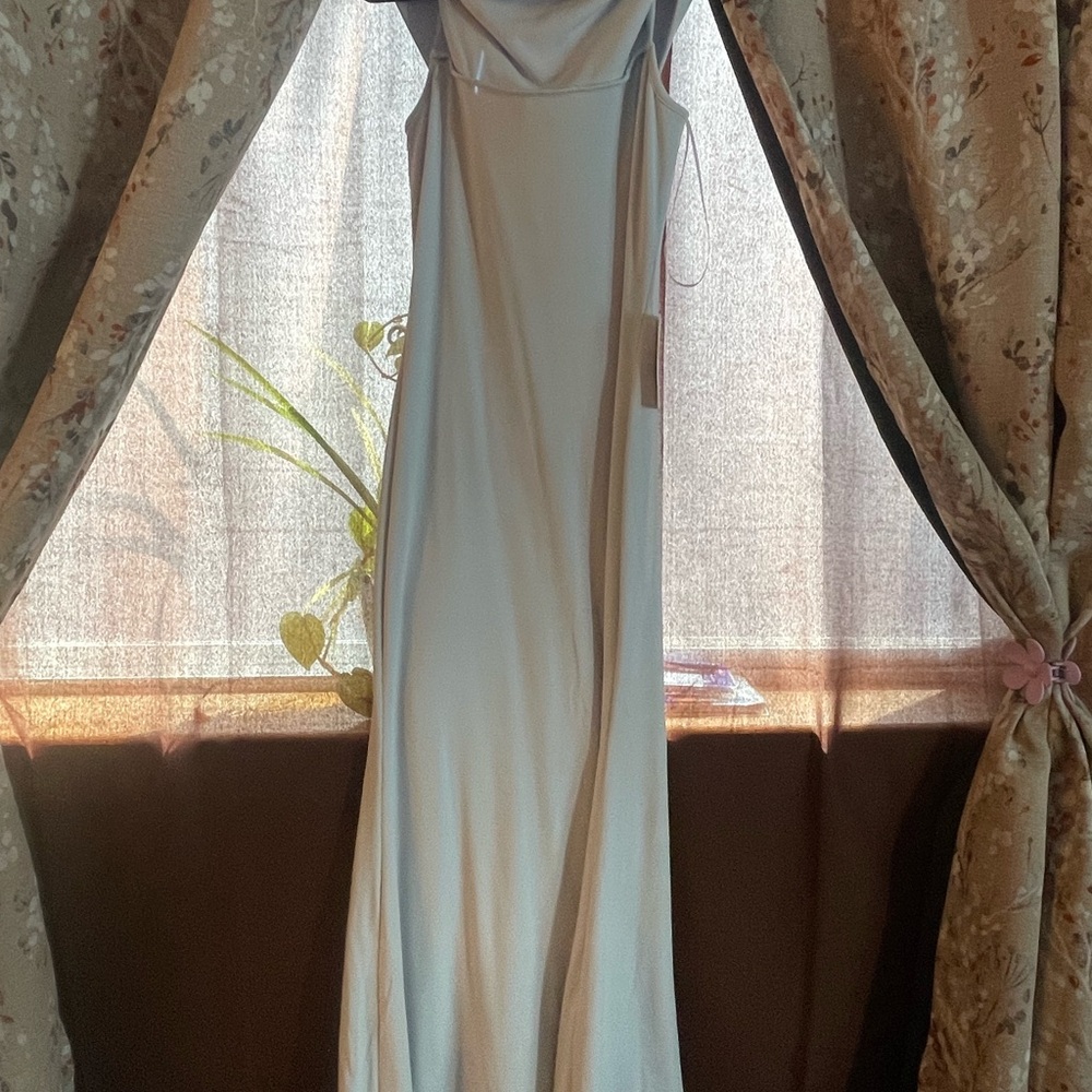 Elegant Light Blue Maxi Dress
